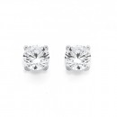 Sterling-Silver-Cubic-Zirconia-Stud-Earrings Sale