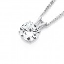 Cubic-Zirconia-Pendant-in-Sterling-Silver Sale