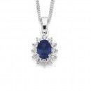 Blue-Cubic-Zirconia-Pendant-in-Sterling-Silver Sale