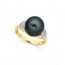 9ct-Tahitian-Pearl-and-Diamond-Ring Sale