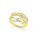 9ct-Diamond-Set-Multi-Row-Ring Sale