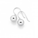 Sterling-Silver-8mm-Ball-Drop-Hook-Earrings Sale