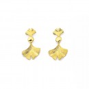 9ct-Double-Ginkgo-Leaf-Drop-Earrings Sale