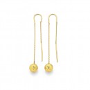 9ct-8mm-Diamond-Cut-Ball-Long-Thread-Earrings Sale