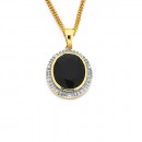 9ct-Onyx-and-Diamond-Pendant Sale