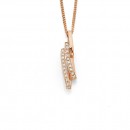 9ct-Rose-Gold-Diamond-Set-Squiggle-Pendant Sale