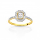 9ct-Diamond-Halo-Ring Sale