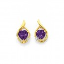 9ct-Amethyst-Diamond-Heart-Earrings Sale