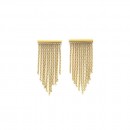 9ct-Stud-Chain-Tassle-Drop-Earrings Sale