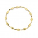 9ct-19cm-Leaf-Link-Bracelet Sale