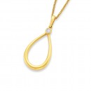 9ct-Pear-Shape-Drop-Pendant-with-Diamond Sale