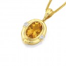 9ct-Citrine-Diamond-Enhancer-Pendant Sale