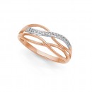 9ct-Rose-Gold-Diamond-Ring-TDW05ct Sale