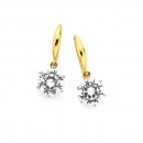 9ct-Cubic-Zirconia-8mm-Round-Hook-Earrings Sale