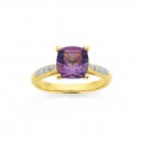 9ct-Amethyst-And-Diamond-Ring Sale