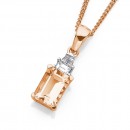 9ct-Rose-Gold-Morganite-and-Diamond-Pendant Sale