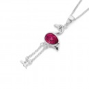 Sterling-Silver-Cubic-Zirconia-Flamingo-Chain-Pendant Sale