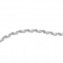 Sterling-Silver-19cm-Cubic-Zirconia-Leaf-Bracelet Sale