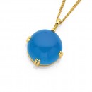 Eliza-9ct-Blue-Chalcedony-Pendant Sale