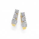 9ct-Diamond-Cluster-Huggie-Earrings Sale