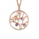 9ct-Rose-Gold-Diamond-Amethyst-Butterfly-Pendant Sale