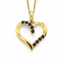 9ct-Onyx-Heart-Pendant Sale