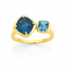 9ct-Swiss-Blue-Topaz-and-London-Blue-Topaz-Claw-Set-Ring Sale