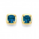 9ct-London-Blue-Topaz-Cushion-Cut-Earrings Sale