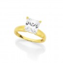 9ct-Cubic-Zirconia-Square-Ring Sale