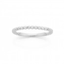 9ct-White-Gold-Diamond-Cut-Bead-Stacker-Ring Sale