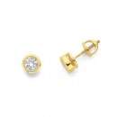 18ct-Diamond-Rubover-Screwback-Studs-Total-Diamond-Weight50ct Sale