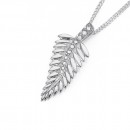 Sterling-Silver-Fern-with-Diamonds-Pendant Sale