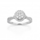 9ct-White-Gold-Round-Cluster-Diamond-Ring-TDW50ct Sale