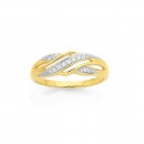 9ct-Diamond-Crossover-Ring Sale