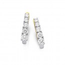 9ct-5-Stone-Diamond-Huggies-Total-Diamond-Weight-34ct Sale