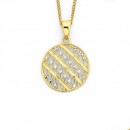 9ct-Two-Tone-Lattice-Disc-Pendant Sale