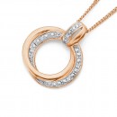 9ct-Rose-Gold-Double-Circle-Pendant Sale