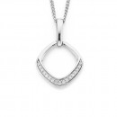 9ct-White-Gold-Open-Square-Diamond-Pendant Sale