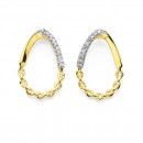 9ct-Open-Teardrop-Earrings-with-Chain-and-Diamond Sale