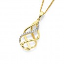 9ct-Open-3D-Twist-Diamond-Set-Pendant Sale