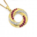 9ct-Ruby-and-Diamond-Twist-Pendant Sale