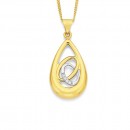 9ct-Diamond-Centre-Teardrop-Pendant Sale