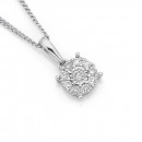 9ct-White-Gold-Diamond-Pendant-TDW025ct Sale