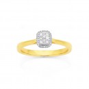 9ct-Diamond-Set-Cluster-Ring Sale