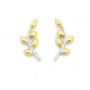 9ct-Two-Tone-Vine-Studs Sale