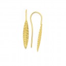 9ct-Leaf-Hook-Earrings Sale