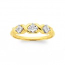 9ct-Diamond-Hugs-Kisses-Dress-Ring Sale