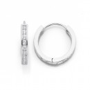 Sterling-Silver-15mm-Half-Channel-Set-Cubic-Zirconia-Hoops Sale