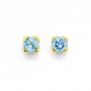 9ct-Blue-Topaz-Studs Sale