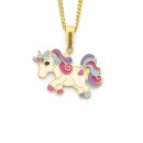 9ct-Enamel-Unicorn-Pendant Sale